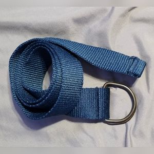 D-Ring Canvas Belt, Blue